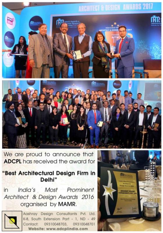 Won the award of Best Architectural Design Firm in Delhi